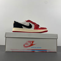 Low Top Sneakers, Red Black Beige Colorway, Lace Up Design, Casual Gift for Sneaker Fans