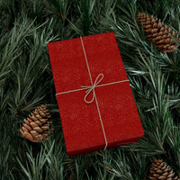 Holiday Gift Wrapping Paper, Red Gold Glitter Wrapping Paper, Christmas Gift Wrap Roll, Festive Present Paper, Xmas Gift Wrap