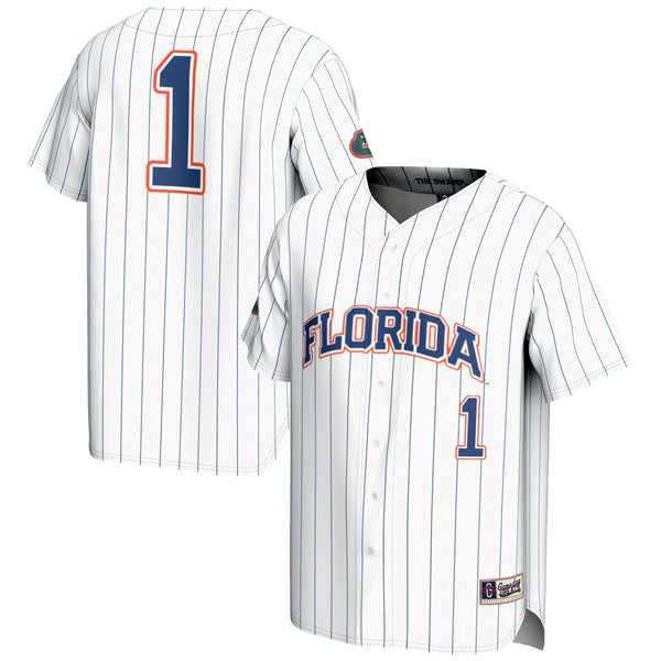 #1 Florida Gators Lightweight Baseball Jersey - White