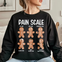 Humorous Nurse Christmas Sweatshirt, Pain Scale Gingerbread Sweatshirt, Medical Ugly Sweater Crewneck, Holiday Present Nurse Student Sweatshirt