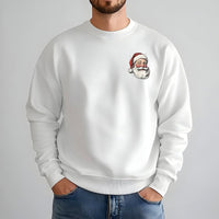 Minimal Chest Santa Crewneck, Vintage Santa Claus Sweatshirt, Retro Santa Claus Holiday Sweater, Comfy Christmas Sweatshirt Present for Women