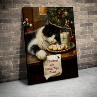 Comfy Festive Tree Cocoa Holiday Print, Sleeping Christmas Cat Wall Art Digital Download, Adorable Kitten Canvas Art, Winter Pet Lover Printable