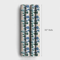 Watercolor Landmark Gift Wrap, Taj Mahal Christmas Tree Wrapping Paper, Blue Green Pine Tree Wrapping Paper, Holiday Travel Gift Wrap