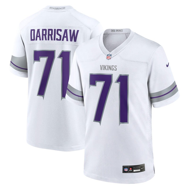 Minnesota Vikings Christian Darrisaw White Alternate Game Jersey