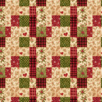 Patchwork Plaid Gift Wrap, Rustic Christmas Wrapping Paper, Holiday Heart Wrapping Paper, Vintage Christmas Gift Wrap, Country Holiday Paper
