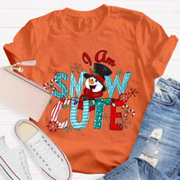 Humorous Holiday Lights Graphic Tee, Snow Adorable Snowman Christmas Shirt, Retro Winter Snowman T-Shirt, Adorable Xmas Party Shirt