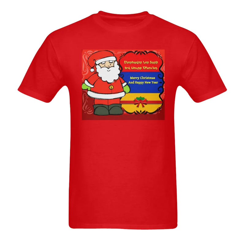 Armenian Flag Santa Shirt, Merry Christmas Armenia T-Shirt, Armenia Holiday Graphic Tee, Adorable Armenian Christmas T-Shirt, Festive Present