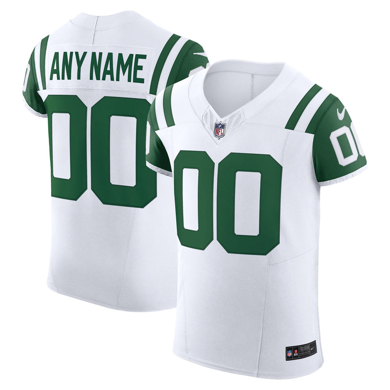 New York Jets White Elite Custom Jersey