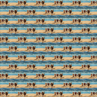 Running Doodle Beach Wrapping Paper, Seaside Goldendoodle Gift Wrap, Coastal Dog Present Paper, Adorable Birthday Christmas Gift Wrapping Paper