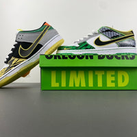 Low Top Sneakers, White Black Green Silver Colorway, Metallic Finish, Lace Up Design, Casual Gift for Sneaker Fans