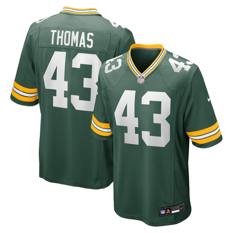 Green Bay Packers Kiondre Thomas Green Game Player Jersey