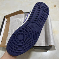 Low Top Sneakers, White Purple Colorway, Lace Up Design, Casual Gift for Sneaker Fans