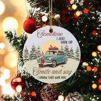 Memorial Cardinal Christmas Ornament, Sometime I Just Look up Cardinal Ceramic Ornament, Sympathy Tree Ornament, Loss of Loved One Present