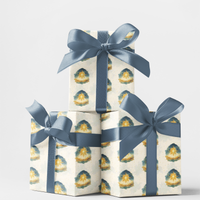 Watercolor Nativity Gift Wrap Roll, Star of Bethlehem Wrapping Paper, Christmas Holiday Gift Wrapping Paper, Religious Present Paper Roll