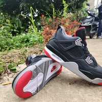 Sneakers, Black Red Colorway, Lace Up Design, Casual Gift for Sneaker Fans