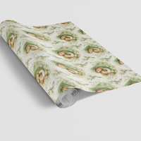 Religious Floral Catholic Christmas Gift Wrap Roll, Virgin Mary and Baby Jesus Gift Wrapping Paper, Christian Holiday Present Paper