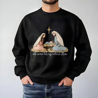 Oh Come Let Us Adore Him Sweater, Nativity Scene Sweatshirt, Christian Christmas Crewneck, Religious Holiday Sweatshirt