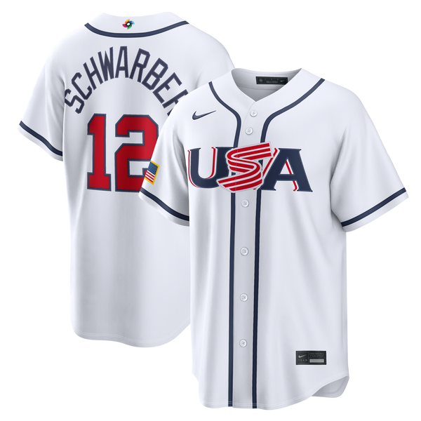 USA Baseball Kyle Schwarber White 2026 World Baseball Classic Home Stadium Jersey