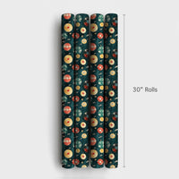 Music Lover Christmas Gift Wrap, Retro Vinyl Record Wrapping Paper, Vintage LP Holiday Wrapping Paper, Mid Century Gift Wrap Paper Roll
