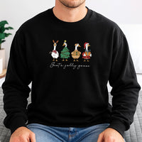 Adorable Christmas Goose Sweatshirt, Just a Jolly Goose Sweatshirt, Humorous Holiday Bird Crewneck, Festive Goose Graphic Sweatshirt, Xmas Present