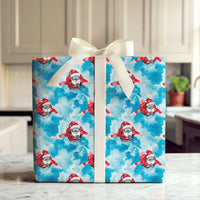 Underwater Diving Holiday Gift Wrap, Scuba Santa Christmas Wrapping Paper, Ocean Christmas Wrapping Paper, Tropical Secret Santa Gift Wrap