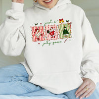 Festive Goose Holiday Hooded Sweatshirt, Just a Jolly Goose Christmas Hoodie, Adorable Bird Winter Hoodie, Humorous Animal Lover Xmas Sweater Present