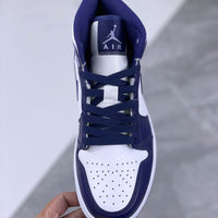 Mid Top Sneakers, White Purple Colorway, Lace Up Design, Casual Gift for Sneaker Fans