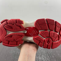 Low Top Sneakers, White Red Colorway, Lace Up Design, Casual Gift for Sneaker Fans