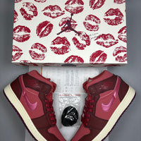 High Top Sneakers, Red Colorway, Lace Up Design, Casual Gift for Sneaker Fans