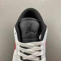 Low Top Sneakers, White Red Gray Colorway, Lace Up Design, Casual Gift for Sneaker Fans