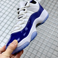 Low Top Sneakers, Blue White Colorway, Lace Up Design, Casual Gift for Sneaker Fans