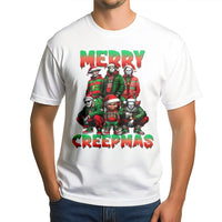 Scary Movie Villain Christmas Shirt, Merry Creepmas Horror T-Shirt, Humorous Creepmas Graphic Tee, Horror Holiday T-Shirt, Slasher Xmas Present