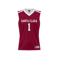 #1 Santa Clara Broncos Lightweight Collegiate Basketball Fashion Jersey - Maroon