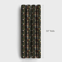Liquor Bottle Shelves Gift Wrap, Holiday Bar Cabinet Wrapping Paper, Festive Wine Shelf Wrapping Paper, Adult Christmas Party Wrapping Paper
