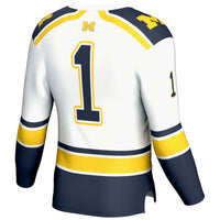 #1 Michigan Wolverines Hockey Jersey - White