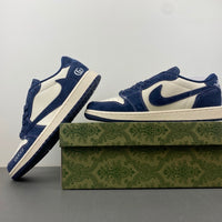 Low Top Sneakers, Off White Blue Colorway, Reverse Hook Design, Lace Up Design, Casual Gift for Sneaker Fans