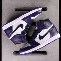 High Top Sneakers, Purple Colorway, Lace Up Design, Casual Gift for Sneaker Fans