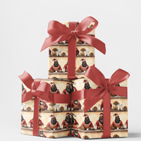 Cookies and Milk Gift Wrap, Black Santa Wrapping Paper, African American Santa Wrapping Paper, Christmas Gift Wrap, Festive Holiday Paper