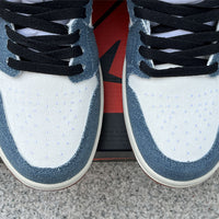 High Top Sneakers, White Blue Black Colorway, Lace Up Design, Casual Gift for Sneaker Fans