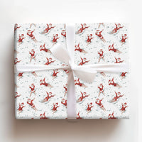 Humorous Santa Gift Wrap, Humorous Santa Snow Angels Wrapping Paper, Whimsical Christmas Wrapping Paper, Novelty Holiday Gift Wrapping Paper