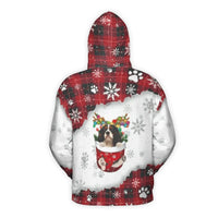 Christmas Dog Reindeer Hoodie, Cavalier King Charles Spaniel Hoodie, Festive Puppy Graphic Hoodie, Holiday Winter Sweatshirt, Dog Lover Present
