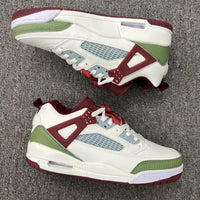 Low Top Sneakers, White Red Green Colorway, Lace Up Design, Casual Gift for Sneaker Fans