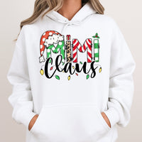 Festive Holiday Grandma Hoodie, Mimi Claus Christmas Hoodie, Adorable Typography Xmas Hoodie, Winter Family Gathering Pullover, Nana Present