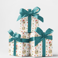 Santa Dog Holiday Gift Wrap, Samoyed Christmas Wrapping Paper, Adorable Samoyed Dog Wrapping Paper, Festive Dog Lover Christmas Present Packaging