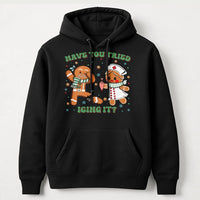 Humorous Gingerbread Christmas Sweatshirt, Have You Tried Icing It Nurse Hoodie, RN Medical Holiday Pullover, Hospital Staff Nurse Present