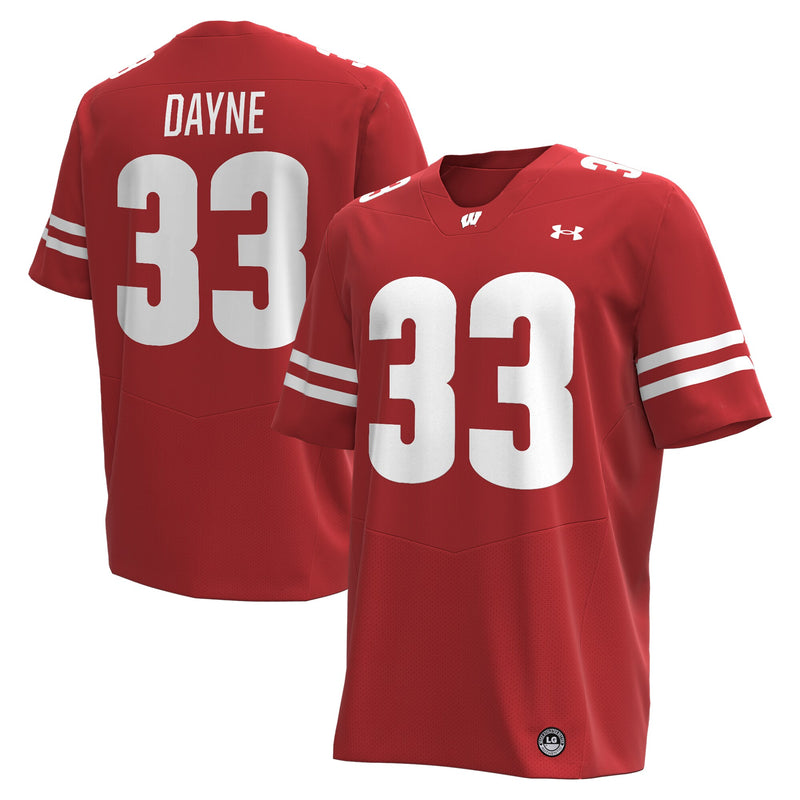 Ron Dayne Wisconsin Badgers NIL Football Replica Player Jersey - Red