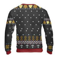 Humorous Santa Claus Ugly Sweater, Bless This Mess Ugly Christmas Sweater, Adorable Holiday Party Sweater, Xmas Graphic Crewneck Sweatshirt