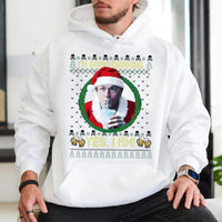 Humorous Holiday Meme Hoodie, I'm Going Drinking Yes I Am Christmas Hoodie, Retro Xmas Party Hooded Sweatshirt, Drinking Humor Pullover Hoodie
