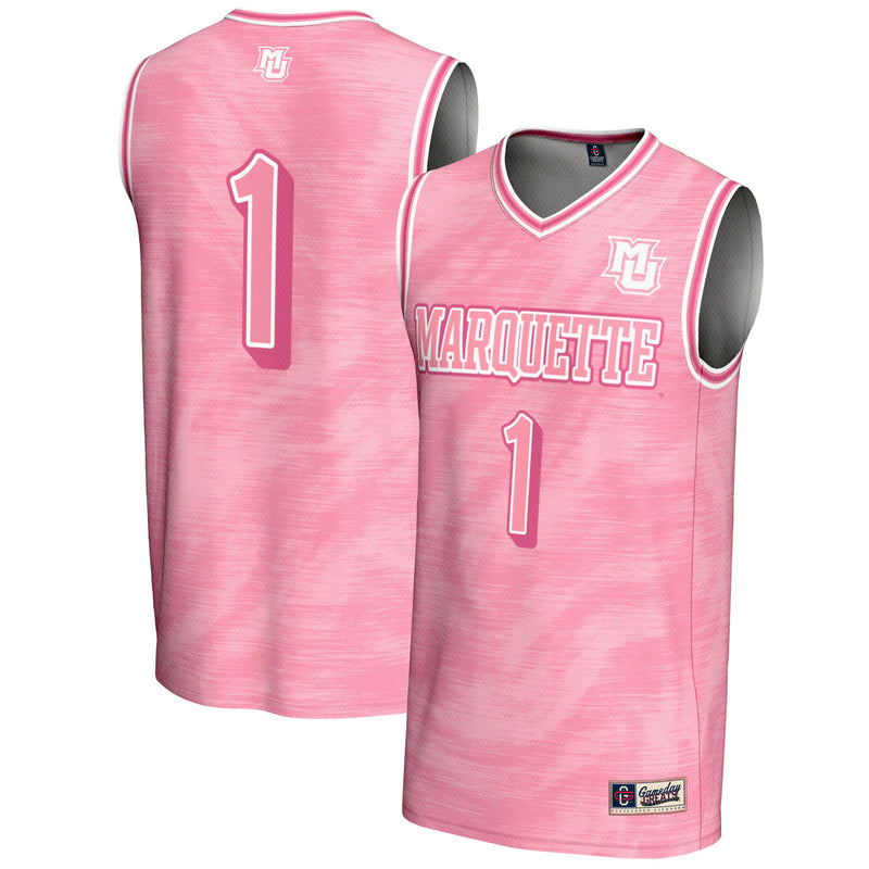 #1 Marquette Golden Eagles Lightweight Basketball Jersey - Pink