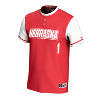 Nebraska Huskers Lightweight Collegiate Softball Fashion Jersey - Scarlet